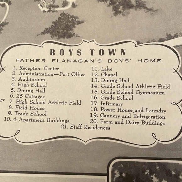 Vintage BOYS TOWN Letter & Map - Picture 4 of 8